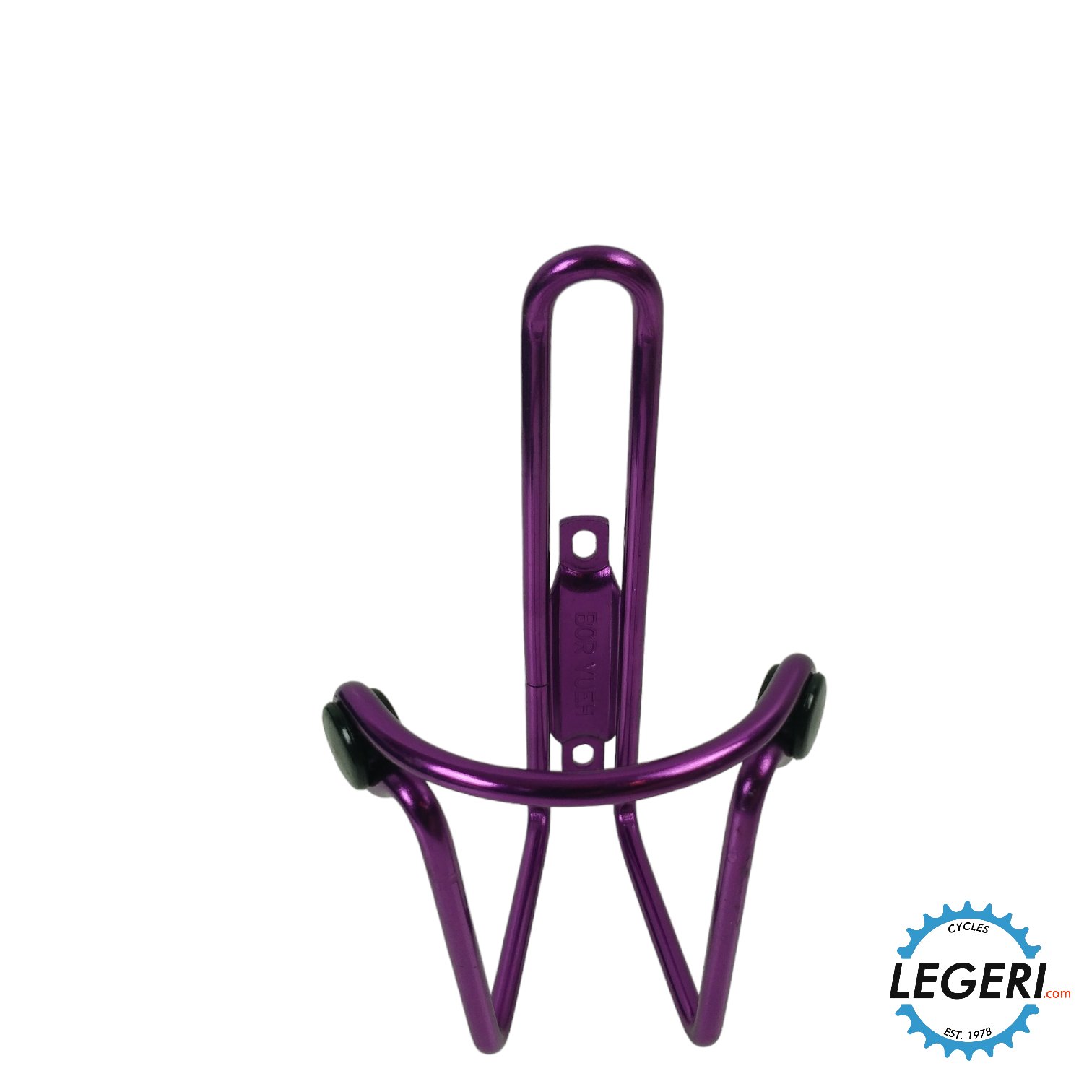 Purple anodized bottle outlet cage