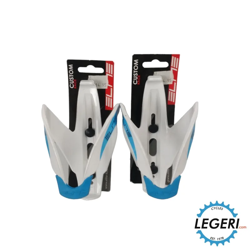 One pair Elite Custom race bottlecages light blue LEGERI.com One pair Elite Custom race bottlecages light blue
