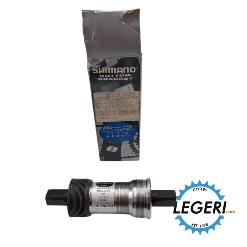 Shimano bottombracket bb-un53 ITA 122.5 mm NOS LEGERI.com Shimano bottombracket bb-un53 ITA 122.5 mm NOS